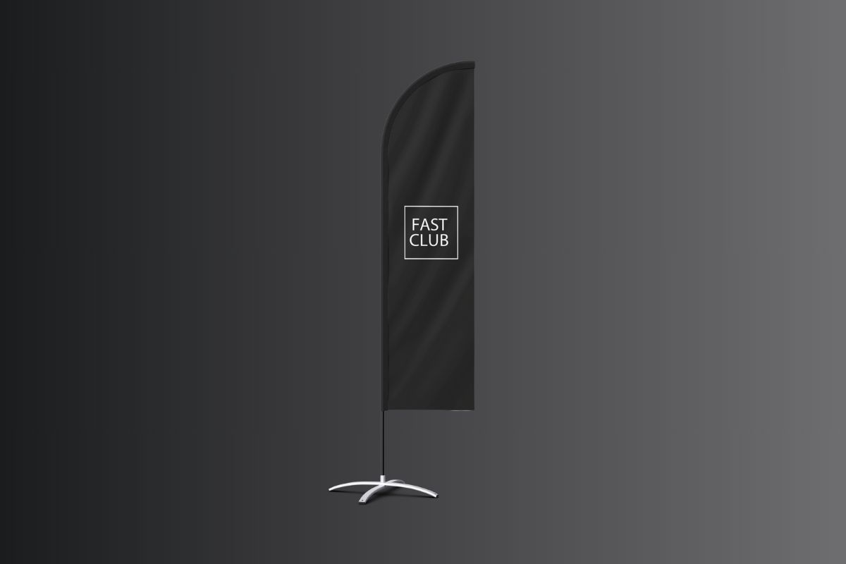 fast-club-flaga-czarna-wizualizacja-reklama-zewnętrzna-stojąca